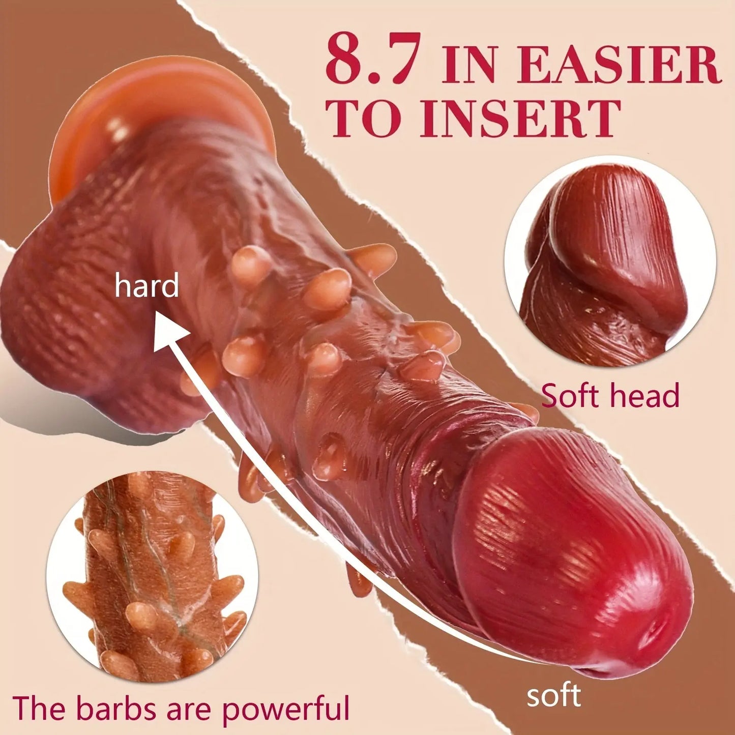 Adjustable Rotation Dildo: 9.1 Vibration Realistic G-Spot Anal Stimulation. 360° Rotation. Remote Control.. Latex. Battery Powered. 1200mAh Li-ion Battery. Liquid Silicone - buysextoyth