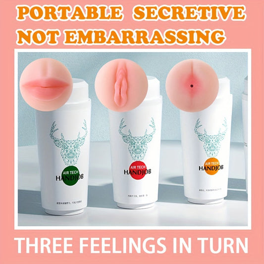 Male Masturbators - Waterproof. Latex-Free Tpe. Manual Pocket Pussy With 3 Realistic Textures For Enhanced Pleasure Male Mastuŕbation Toys Sex Toy For Men Masturbating - buysextoyth