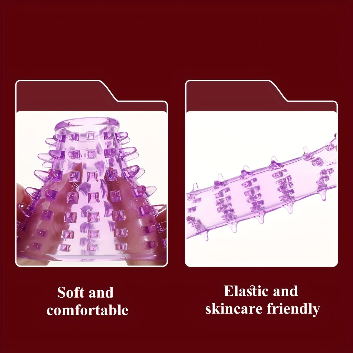 2.72inch Purple Penis Sleeve. Waterproof And Skin-friendly TPE Material. Prickly Texture Design. Physical Sensitivity Reduction. Enhance Erect. Delay Ejaculation Lasting Ring. Sex Toys For Men Or Couples - buysextoyth
