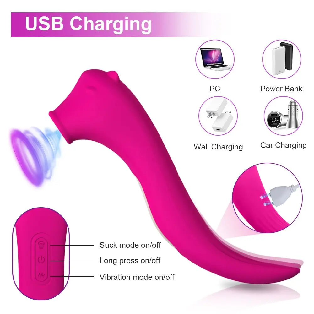 2มอเตอร์ Clit Sucker Vibrator หัวนม Clitoris ที่มีประสิทธิภาพ Stimulator G-Spot Massager Dildo หญิงเซ็กซ์ทอยสินค้าผู้หญิงผู้ใหญ่ - buysextoyth