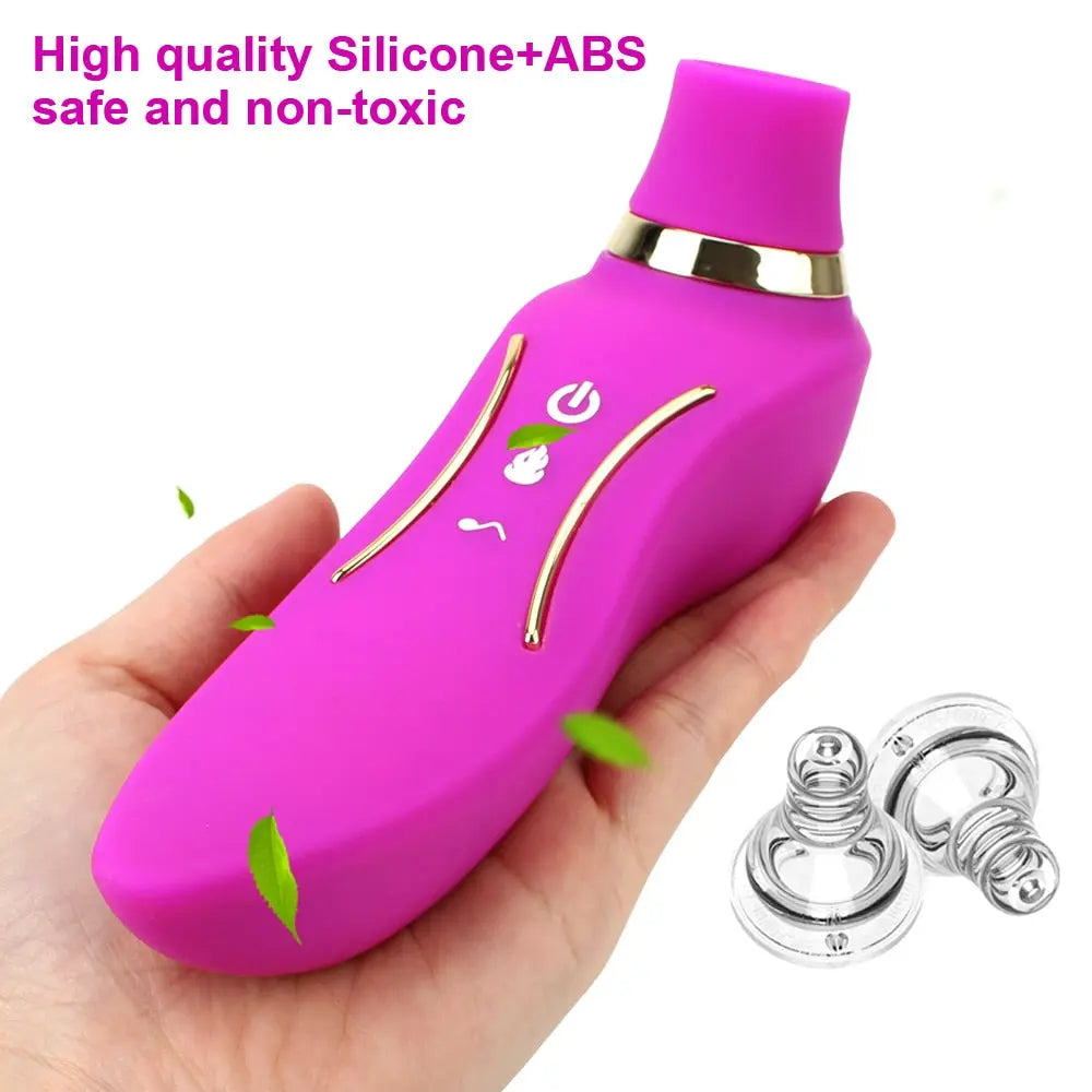 2 In 1 Heating Nipple Sucker Vibrator Dildo Vagina Stimulation Vibrating Strong Suction Dual Head Clitoris Sex Toys for Woman - buysextoyth
