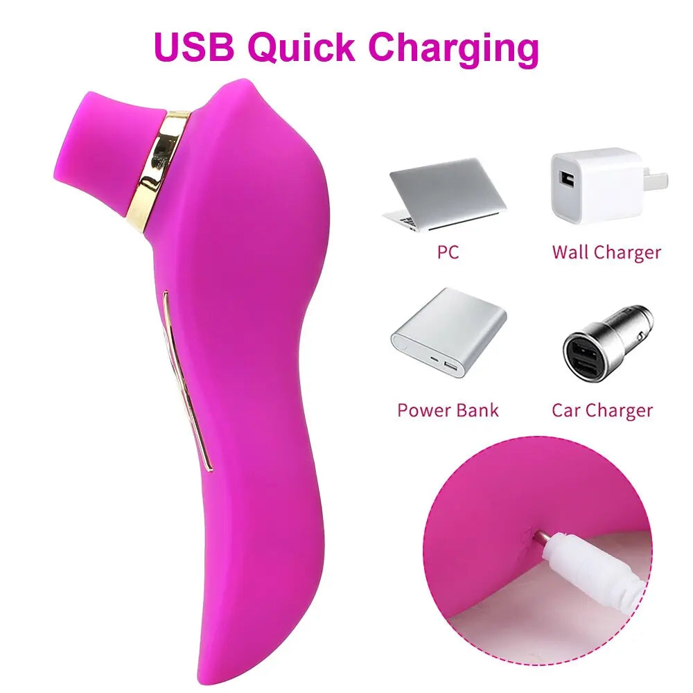 2 In 1 Heating Nipple Sucker Vibrator Dildo Vagina Stimulation Vibrating Strong Suction Dual Head Clitoris Sex Toys for Woman - buysextoyth