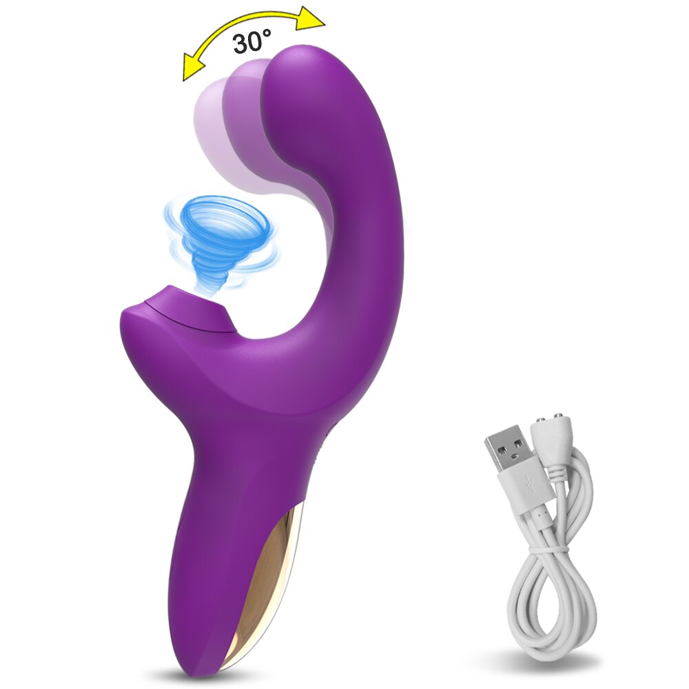 20ความเร็วที่มีประสิทธิภาพ Dildo Vibrator หญิง Clit Sucker Clitoris Stimulator เลียนแบบนิ้วมือ Wiggling เซ็กซ์ทอยสำหรับสตรี - buysextoyth