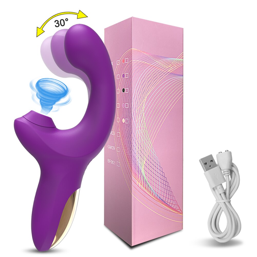 20ความเร็วที่มีประสิทธิภาพ Dildo Vibrator หญิง Clit Sucker Clitoris Stimulator เลียนแบบนิ้วมือ Wiggling เซ็กซ์ทอยสำหรับสตรี - buysextoyth