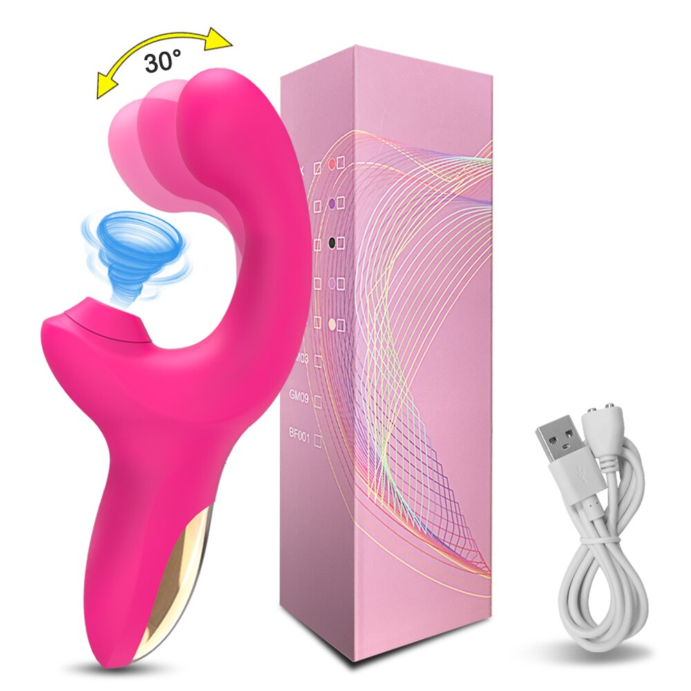20ความเร็วที่มีประสิทธิภาพ Dildo Vibrator หญิง Clit Sucker Clitoris Stimulator เลียนแบบนิ้วมือ Wiggling เซ็กซ์ทอยสำหรับสตรี - buysextoyth