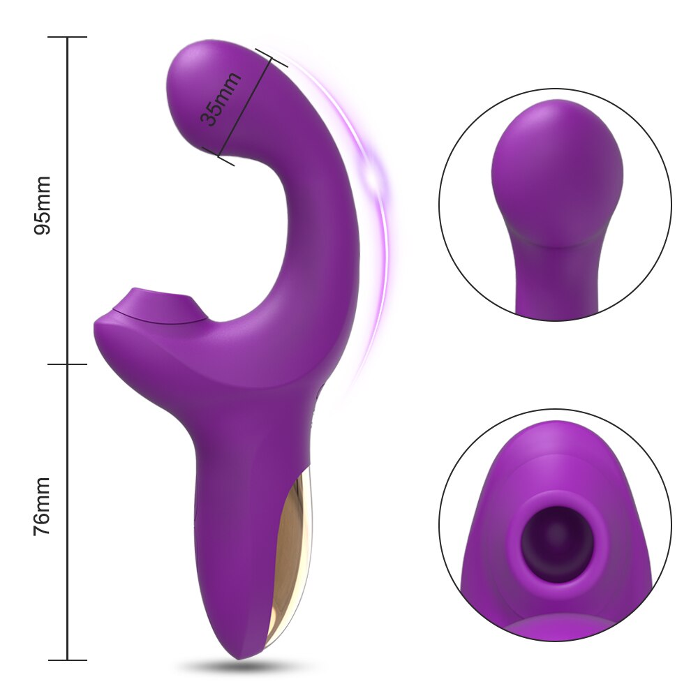 20ความเร็วที่มีประสิทธิภาพ Dildo Vibrator หญิง Clit Sucker Clitoris Stimulator เลียนแบบนิ้วมือ Wiggling เซ็กซ์ทอยสำหรับสตรี - buysextoyth