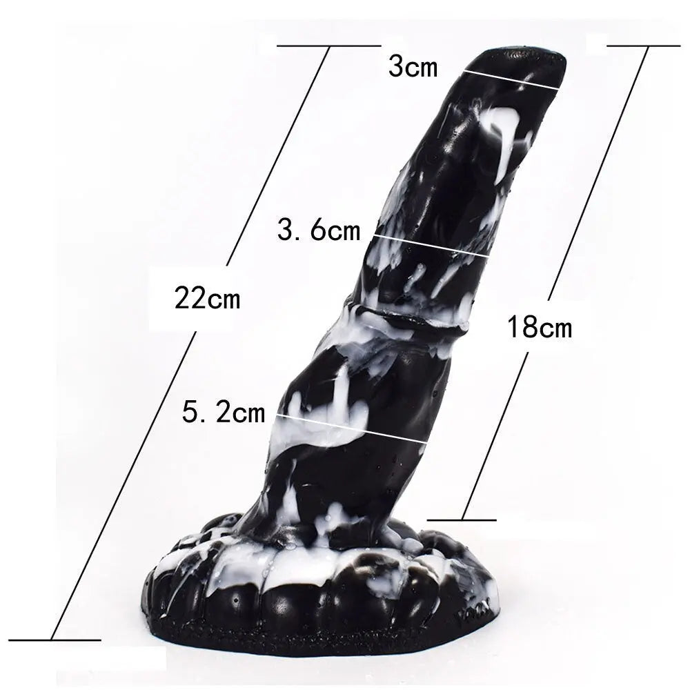 2021 New Black White Animal Horse Dildo Dog Wolf Fake Penis Sex Toys for Women Vagina Anal Masturbator Suction Lesbian Flirting 33sextoys