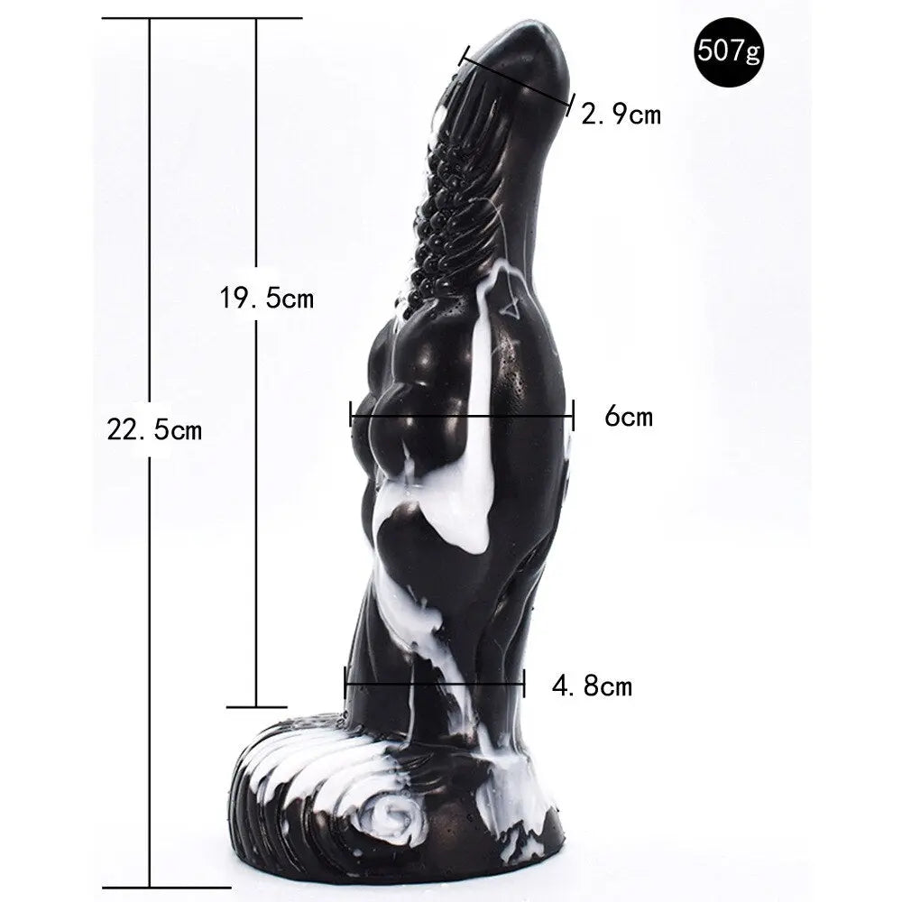 2021 New Black White Animal Horse Dildo Dog Wolf Fake Penis Sex Toys for Women Vagina Anal Masturbator Suction Lesbian Flirting 33sextoys