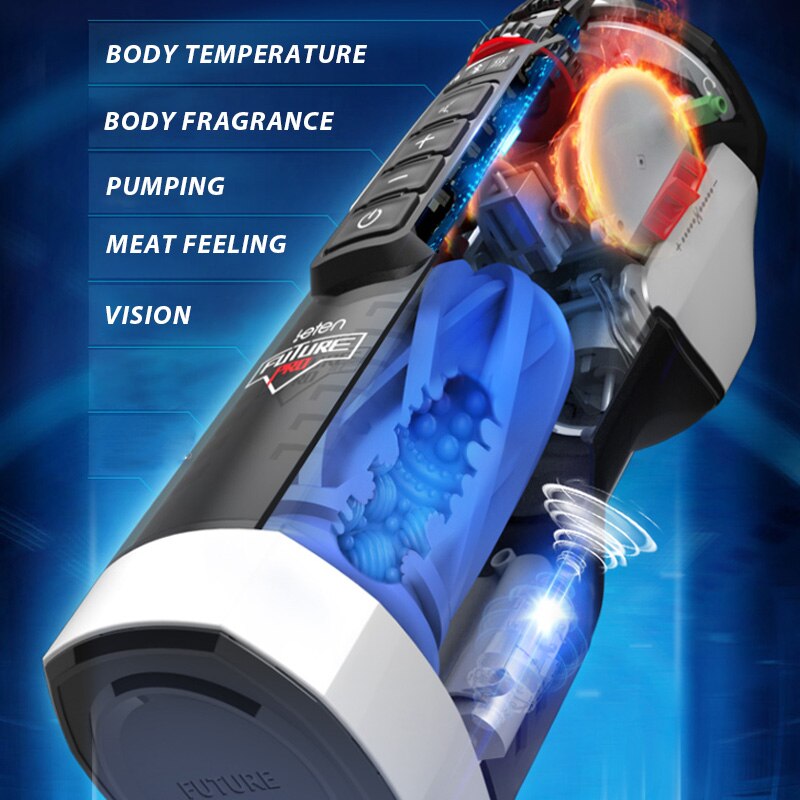 2024 Male Masturbator Leten Automatic Rotation Telescopic Heated with Moan Vagina Vibrator Masturbation Cup Sex Toys for Men 18 - buysextoyth
