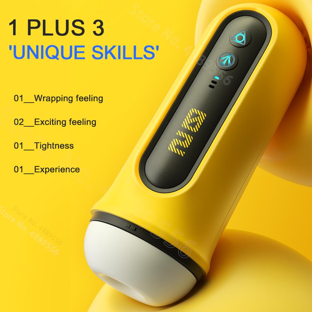 อัตโนมัติ Masturbator ชายการสั่นสะเทือนอมควย Sucking Machine ซิลิโคนช่องคลอด Masturbation คัพเพศของเล่นผู้ใหญ่สินค้าสำหรับชาย - buysextoyth