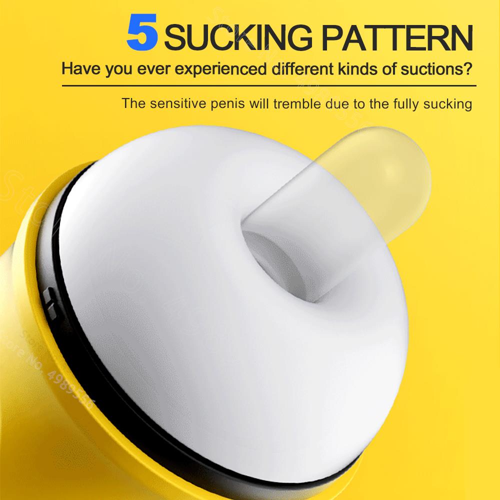อัตโนมัติ Masturbator ชายการสั่นสะเทือนอมควย Sucking Machine ซิลิโคนช่องคลอด Masturbation คัพเพศของเล่นผู้ใหญ่สินค้าสำหรับชาย - buysextoyth