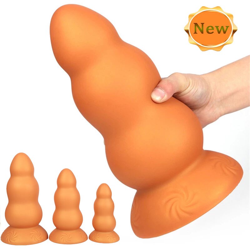 2022 Latest Huge Anal Plug Super Soft Silicone Dildo Anal Plug Anal Beads Prostate Massage Big Butt Plug Sex Toys for Men Women - buysextoyth