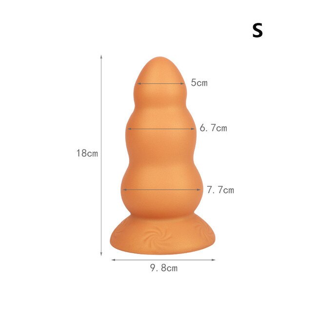 2022 Latest Huge Anal Plug Super Soft Silicone Dildo Anal Plug Anal Beads Prostate Massage Big Butt Plug Sex Toys for Men Women - buysextoyth