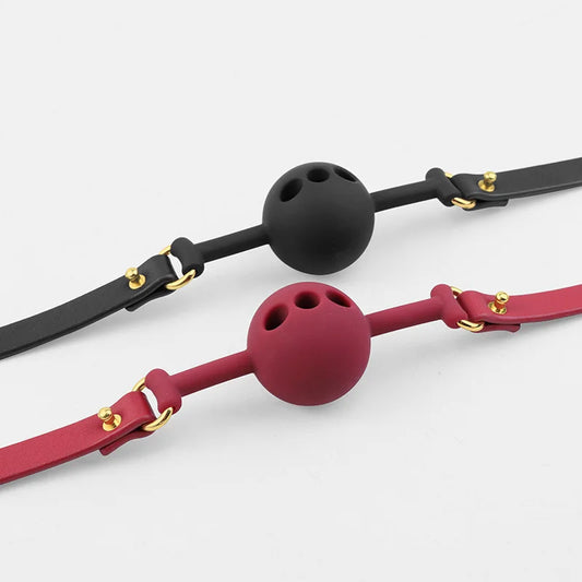 Silicone Ball Gag Fixed Tongue Open Mouth Gag Ball bdsm Couple Erotic Game Lesbian and Gay Sex Products - buysextoyth