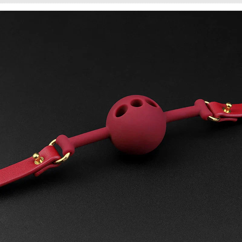 Silicone Ball Gag Fixed Tongue Open Mouth Gag Ball bdsm Couple Erotic Game Lesbian and Gay Sex Products - buysextoyth
