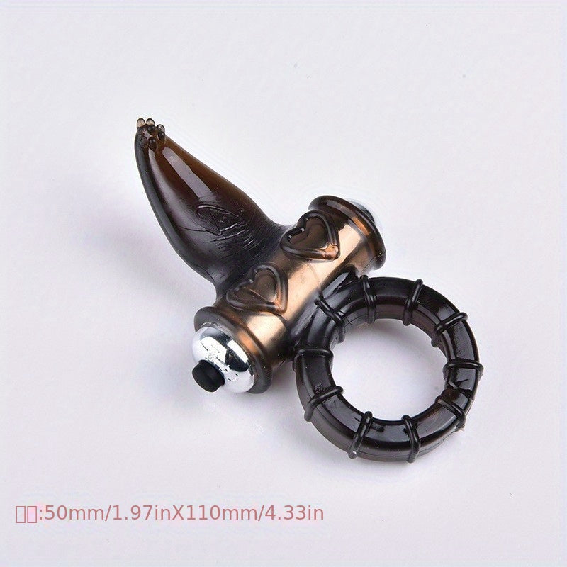 Men's And Women's New Product Tongue Licking Erotic Adult Vibration Lock Essence Vibration Crystal Vibration Cover Ring Adult Sex Toy Supplies - buysextoyth