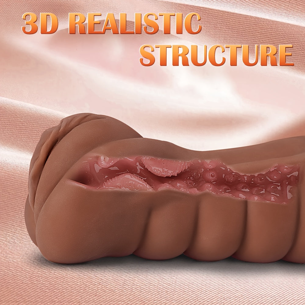 Experience Realistic Lifelike Pleasure: 1pc Pocket Pussy Male Masturbator - Skin Friendly TPR. 3D Textured Tight Vaginal Stroker For Men - buysextoyth