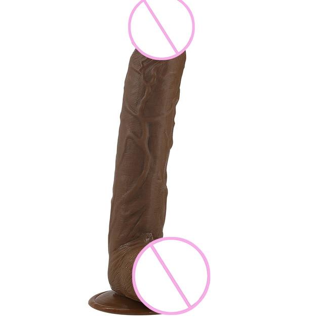 28*5CM Super Huge Black Dildos Strapon Thick Giant Realistic Dildo Anal Butt with Suction Cup Big Soft Penis Sex Toy for Women - buysextoyth