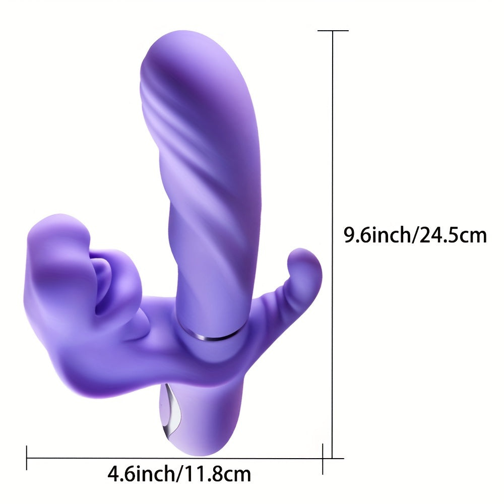 3-in-1 Female Tongue Licking Vibrator. Powerful Vibrator. 5-frequency Vibration/Retraction/Tongue Licking. Female Sex Toys. Couple Sex Toys. Female Masturbation Alone. G-spot Vibrator for Women - buysextoyth