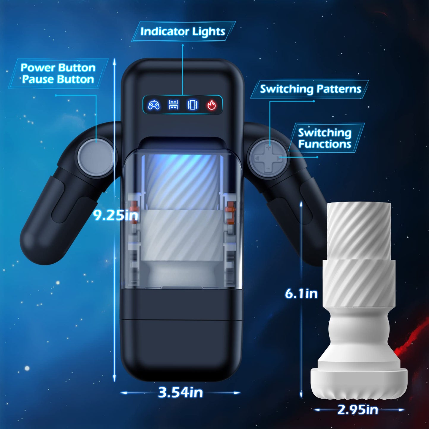 ถ้วยเกมหุ่นยนต์ทำความร้อนอัตโนมัติสำหรับผู้ชายเครื่องสั่นแบบแทงช่องคลอดจริงพร้อมที่วางโทรศัพท์ - buysextoyth