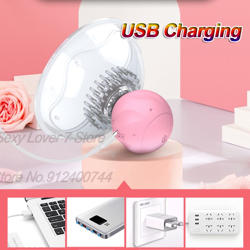 3 Accessories Rotating Stimulation Nipple Vibrator Female Masturbation Breast Enlargement Licking Bra Massager Sex Toy for Women - buysextoyth