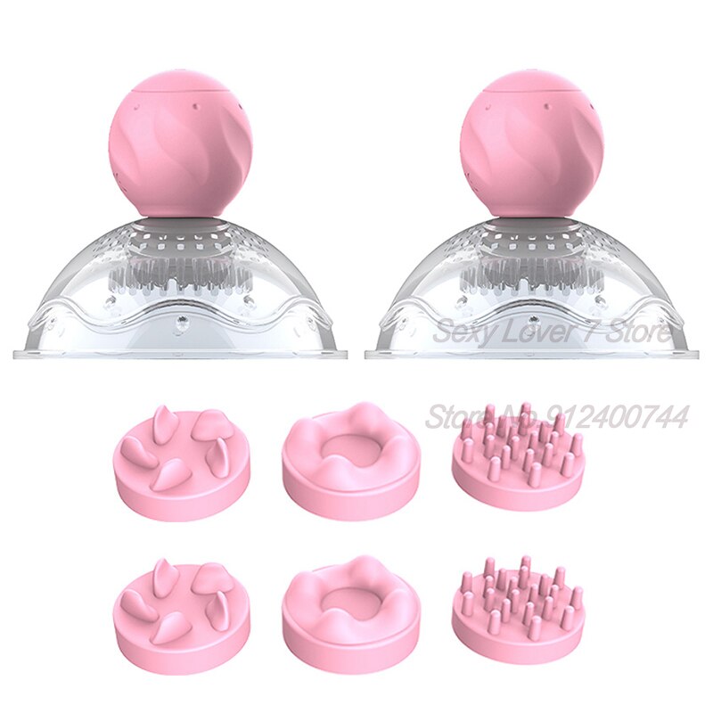 3 Accessories Rotating Stimulation Nipple Vibrator Female Masturbation Breast Enlargement Licking Bra Massager Sex Toy for Women - buysextoyth