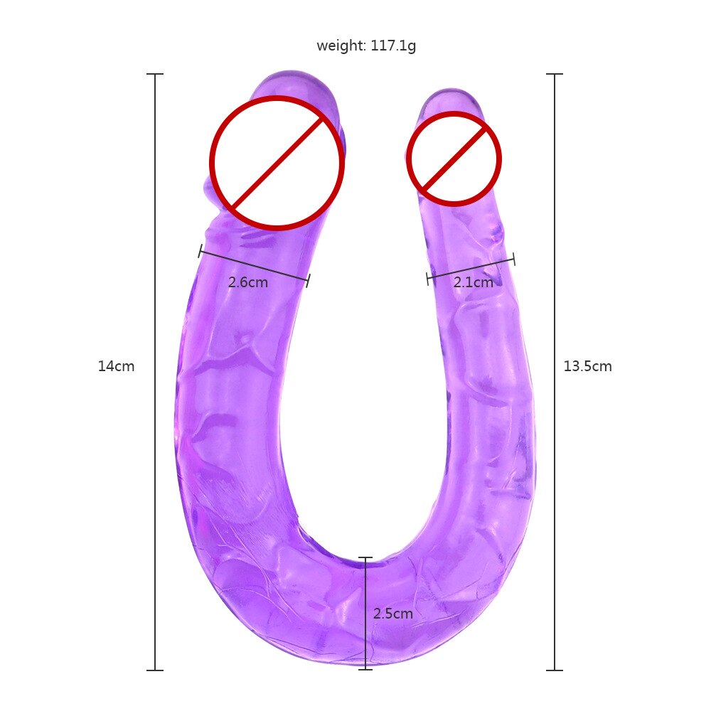 3 Colors U Shape Soft Jelly Double Dildos Vagina Anal Plug Artificial Penis Sexy Toys for Couples Women Gay Lesbian Masturbators - buysextoyth