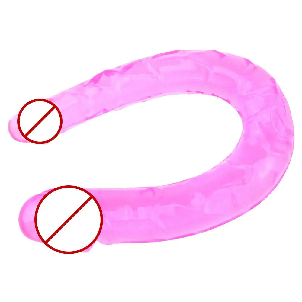 3 Colors U Shape Soft Jelly Double Dildos Vagina Anal Plug Artificial Penis Sexy Toys for Couples Women Gay Lesbian Masturbators - buysextoyth