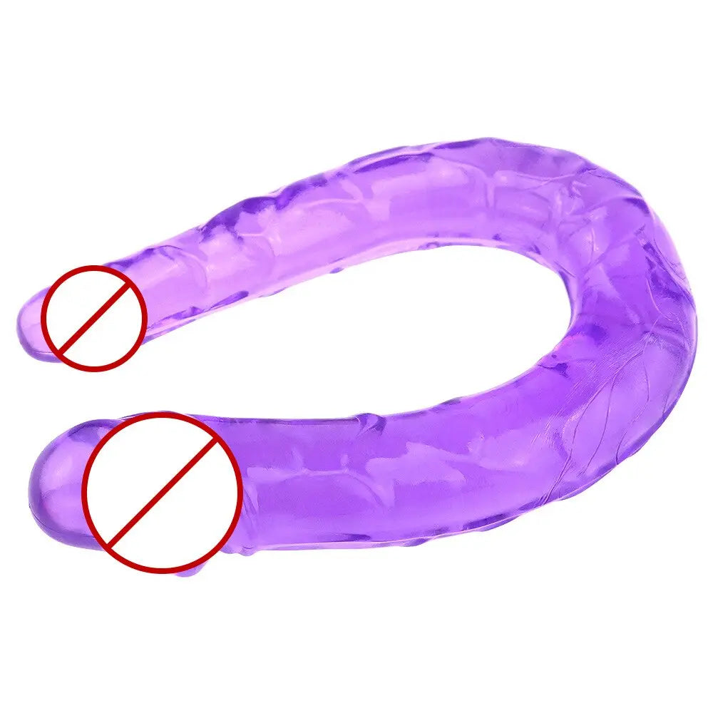 3 Colors U Shape Soft Jelly Double Dildos Vagina Anal Plug Artificial Penis Sexy Toys for Couples Women Gay Lesbian Masturbators - buysextoyth