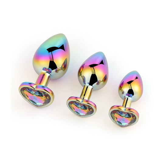 3 Pcs/Set Metal Anal Plug Sex Toys for Women Adult Sex Products Butt Plug Colorful Steel Anal Plug Sex Toys Anal Dildo Anus Toys - buysextoyth