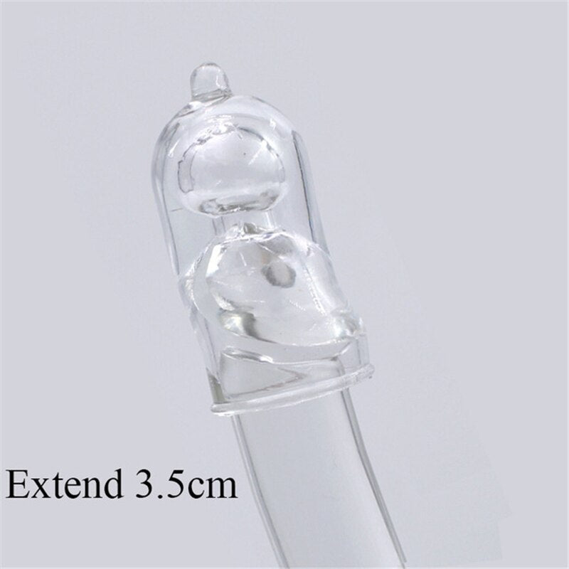 3 Sizes Reusable Lengthen Penis Enlargement Extend  Penis Extension Sleeves  Extender Sex Toys for Men Bondage Gear Sex Shop - buysextoyth