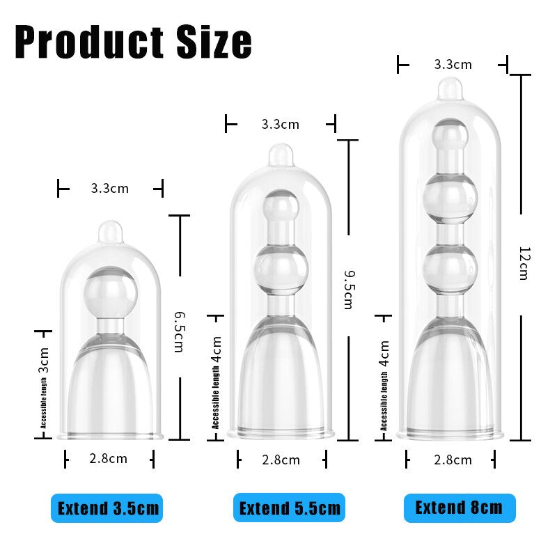 3 Sizes Reusable Lengthen Penis Enlargement Extend  Penis Extension Sleeves  Extender Sex Toys for Men Bondage Gear Sex Shop - buysextoyth