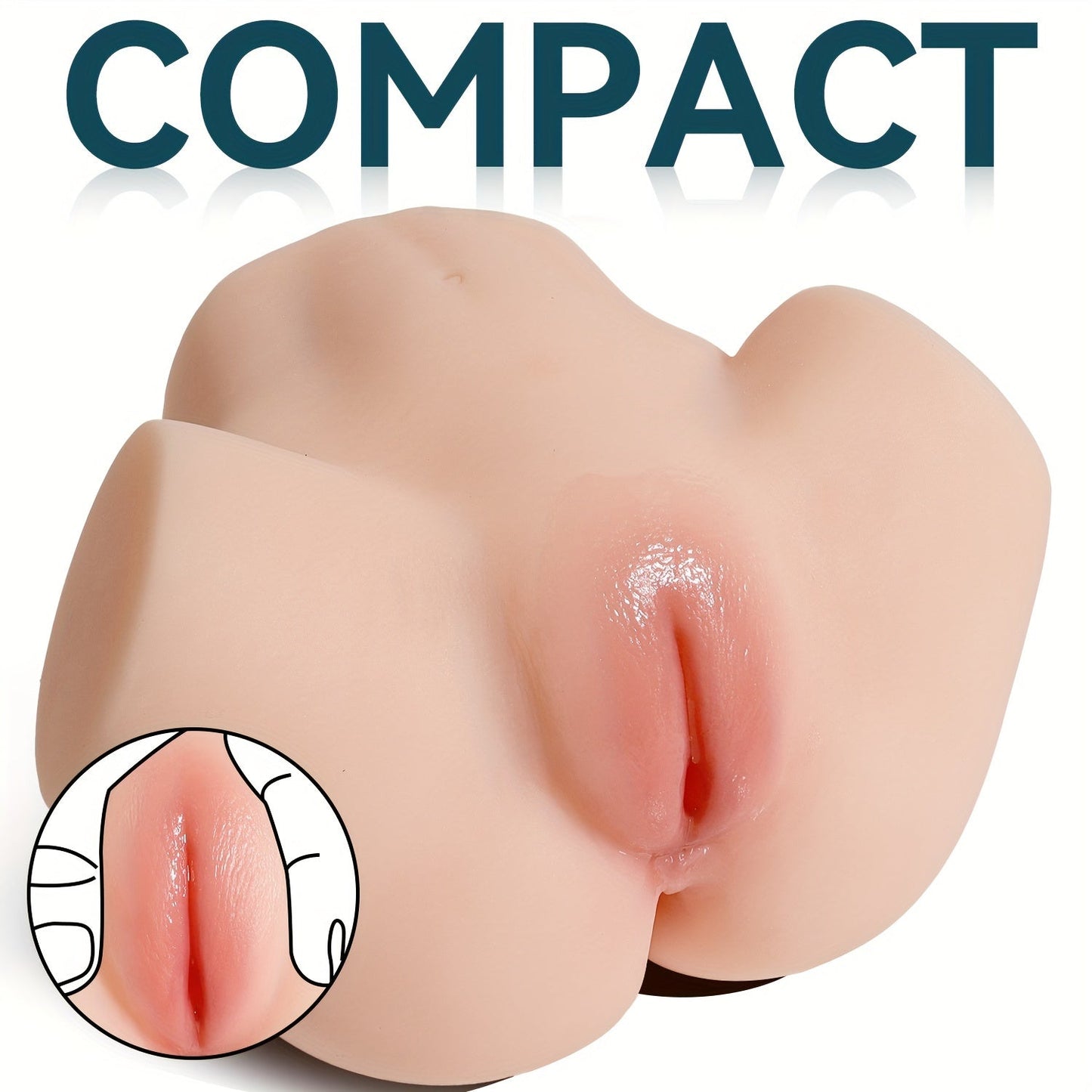 Realistic 1.8kg Male Anus Self-Pleasure Toy: TPE Material. 3D Textured Channels. 7.28 Length. 3.33 Width. No Battery Required - buysextoyth