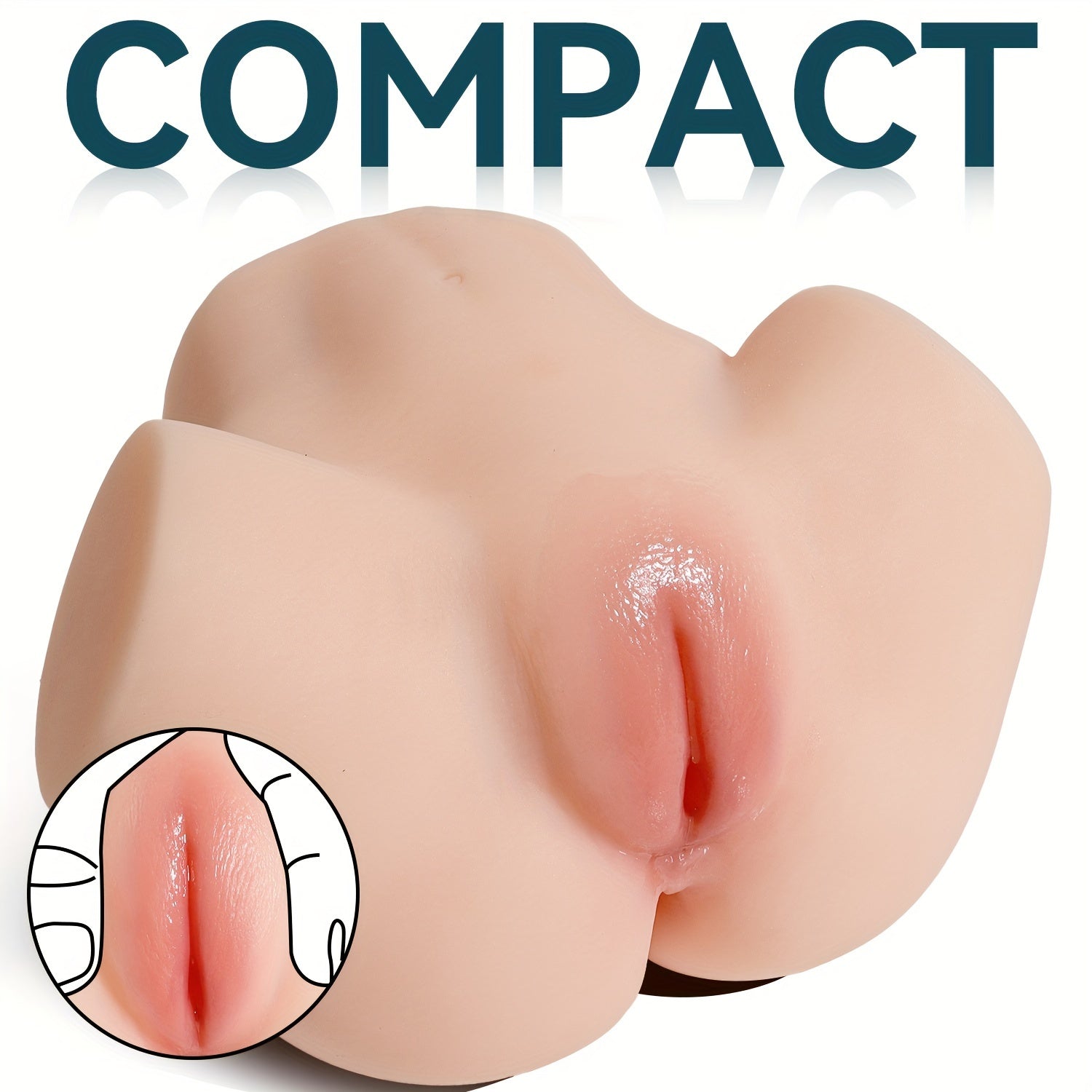 Realistic 1.8kg Male Anus Self-Pleasure Toy: TPE Material. 3D Textured Channels. 7.28 Length. 3.33 Width. No Battery Required - buysextoyth