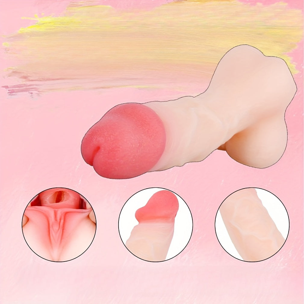 2 In 1 Dildo Realistic Vagina Pocket Pussy Masturbator Adult Sex Toys. Unisex Masturbators Dildos Ass Sex Toy With Vivid Penis Sleeve Extender For Male Women Couple - buysextoyth