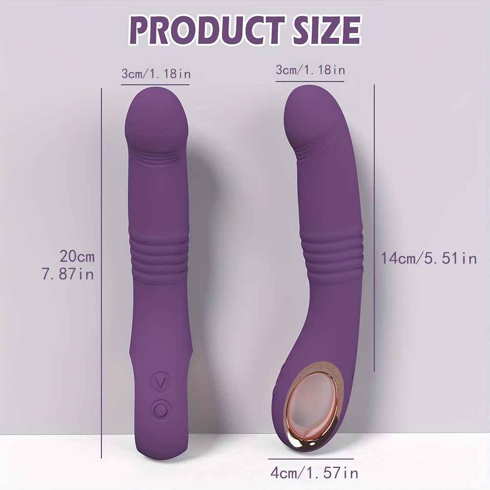 USB Rechargeable Dual Function Adult Toy: 10 Vibration and Stimulation Modes. Realistic Silicone Design. Suitable for Female and Couples - buysextoyth