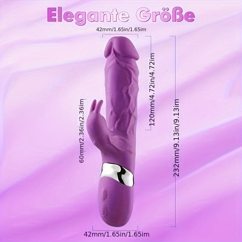 Realistic Rabbit Silicone Vibrator with 10 Powerful Vibration Modes - G-spot Stimulation. Clitoral Massager. Rechargeable - Adult Toy for Couples - buysextoyth