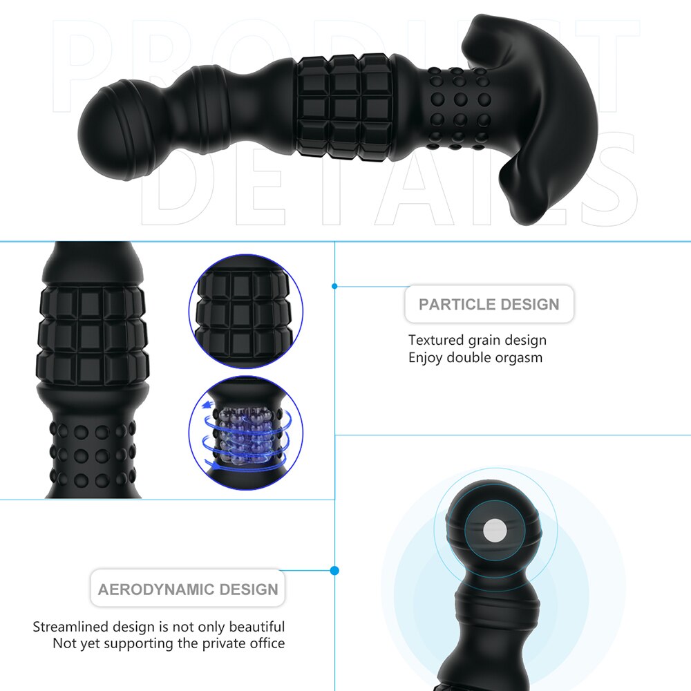 360องศาหมุนไร้สาย Anal Dildo Vibrator นวด G-Spot หญิง Maturbator Dilator Big Butt Plug เพศของเล่นสำหรับผู้หญิงผู้ชาย - buysextoyth