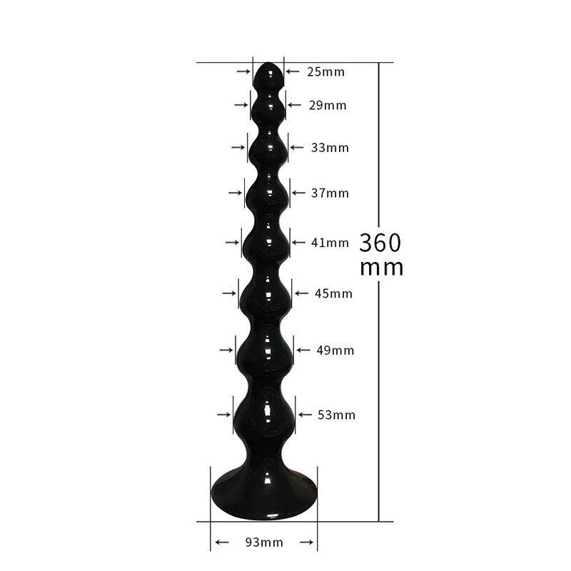 360mm Long Anal Plug 8 Beads Sex Toys for Female Gays Anus Prostate Massager Masturbator Anal Bead Balls Butt Sex Product Toys - buysextoyth