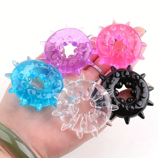 5pcs Multi-color Thorn Ring Sheep Eye Ring Crystal Lock Essence Ring Penis Ring For Men Foreskin Ring Sun Circle Couple Adult Products Sex Toy Set - buysextoyth