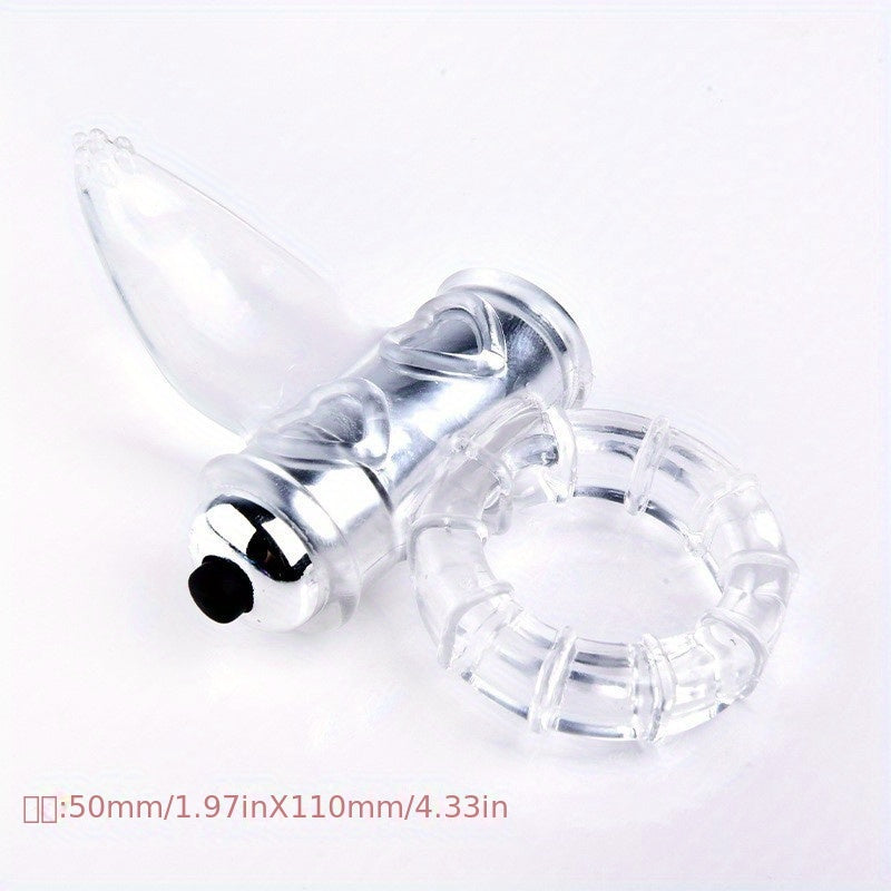 Men's And Women's New Product Tongue Licking Erotic Adult Vibration Lock Essence Vibration Crystal Vibration Cover Ring Adult Sex Toy Supplies - buysextoyth