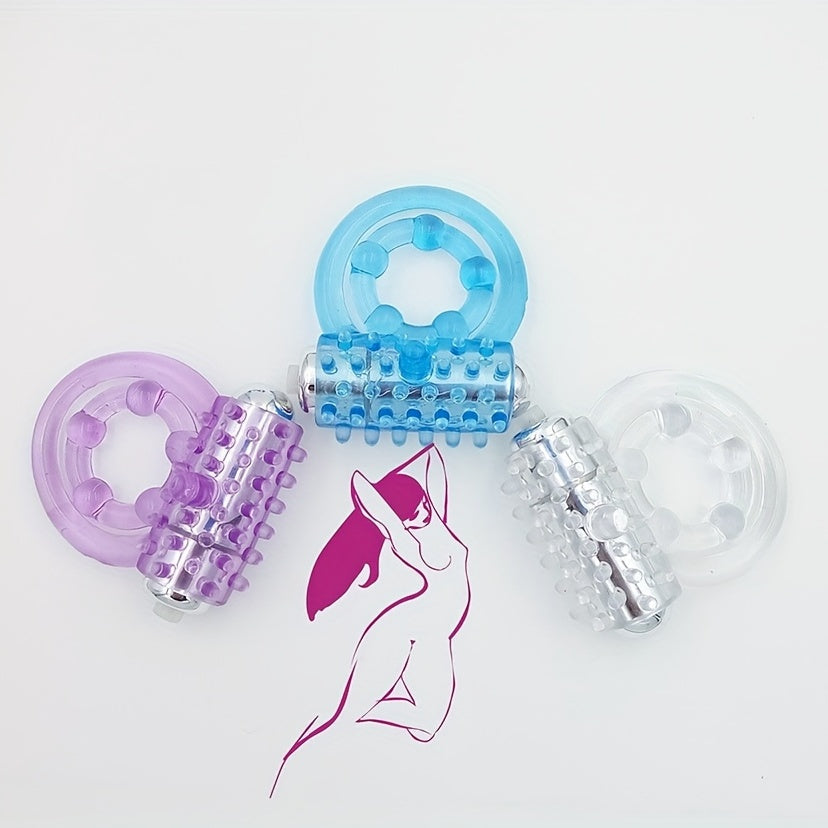 Portable Silicone Delay Ring With Dual Vibrating Circles - Enhance Stamina And Pleasure For Men And Couples - buysextoyth