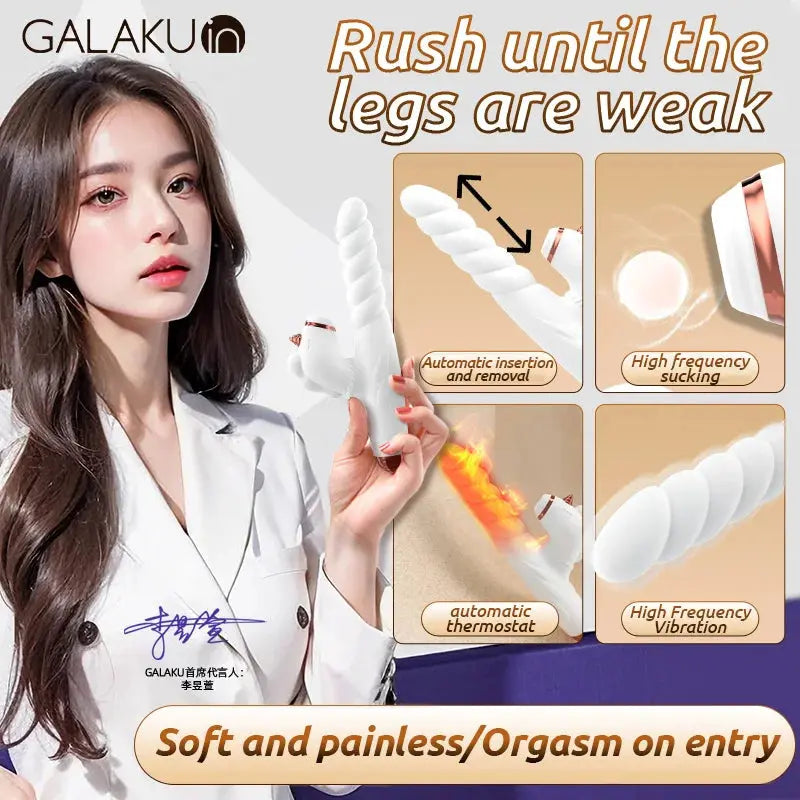 ไวเบรเตอร์ซิลิโคนแบบชาร์จไฟได้สำหรับผู้หญิงผู้ใหญ่ดิลโด้เครื่องสั่น clitoral แบบดูด clitoral - buysextoyth