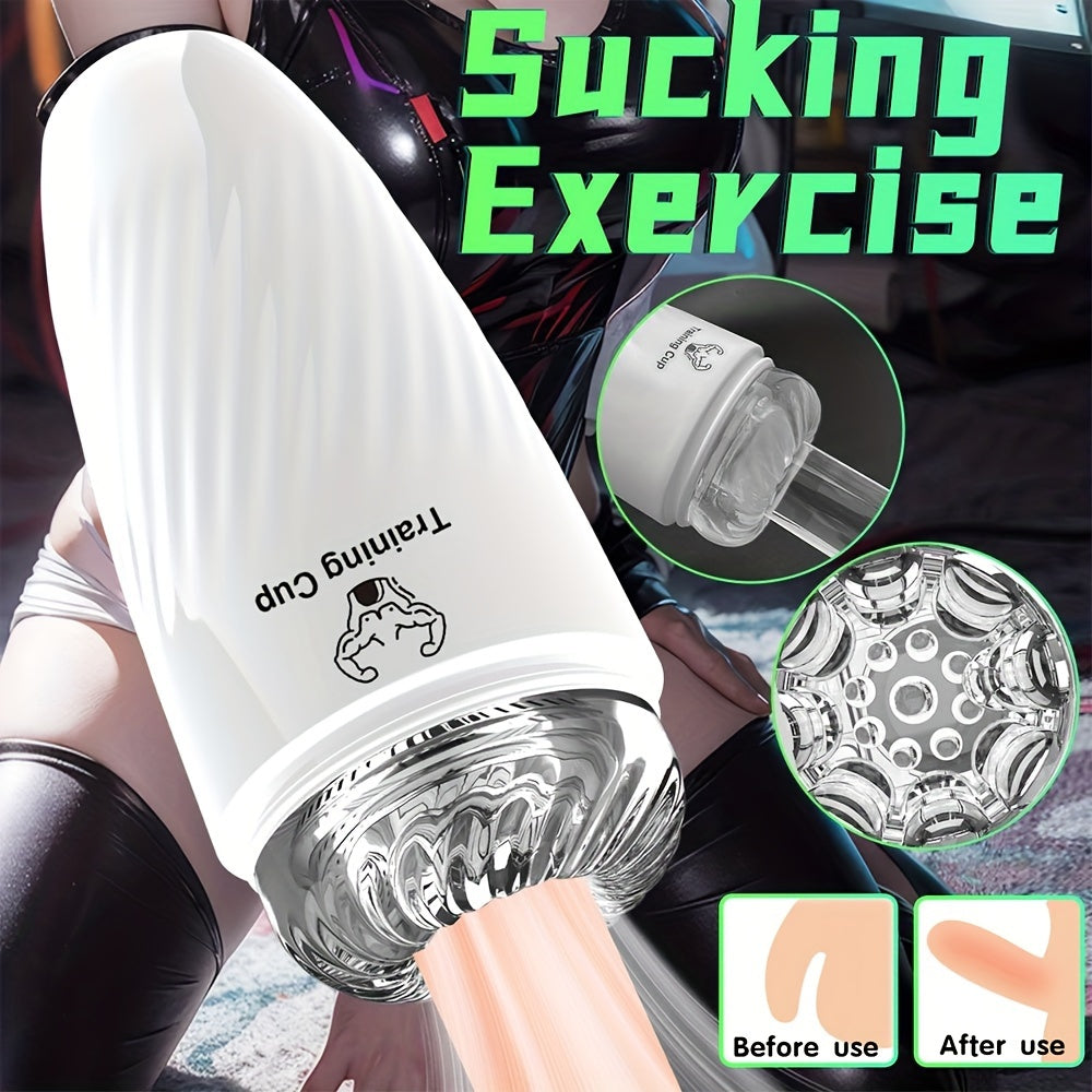 Male Masturbation Cup Soft Vagina Sex Toy Transparent Vagina Adult Endurance Training Adult Products Vacuum Pocket Cup Men - buysextoyth