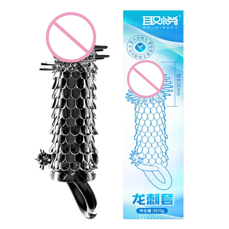 3D Crystal Condoms Dick Extender Penis Lengthen Bold Sleeve Sex Toys n Useful Sex Supplies - buysextoyth