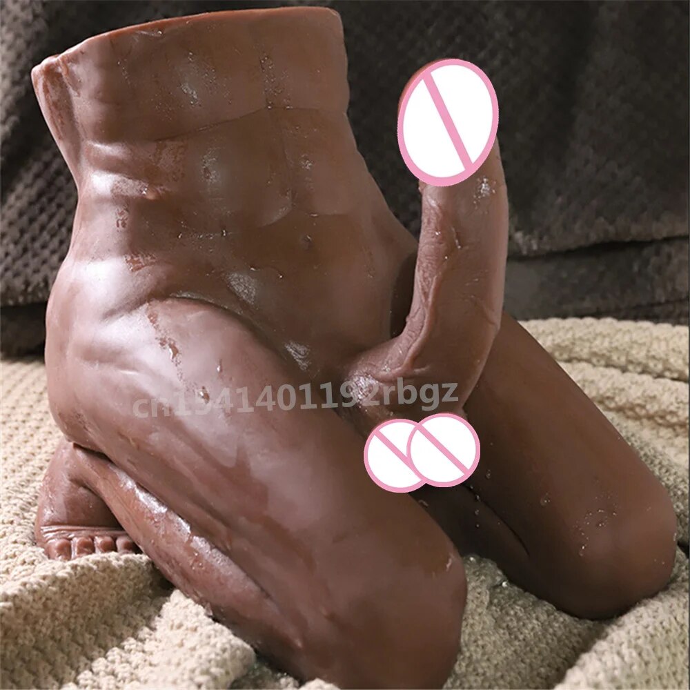 3D ชาย Kneeling ท่าทาง Lower Body ตุ๊กตาขนาดใหญ่อวัยวะเพศชายหญิงสำเร็จความใคร่ Dildo Strong กล้ามเนื้อขาผู้ใหญ่เซ็กซ์ทอยสำหรับชาย - buysextoyth