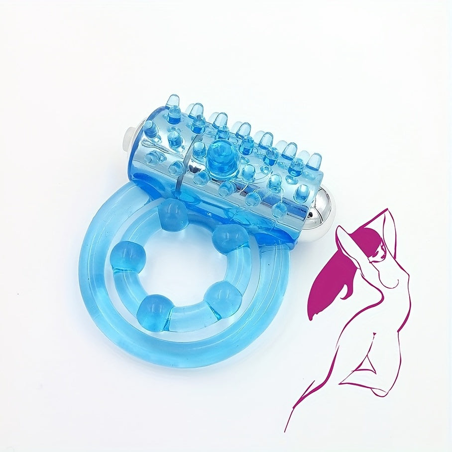 Portable Silicone Delay Ring With Dual Vibrating Circles - Enhance Stamina And Pleasure For Men And Couples - buysextoyth