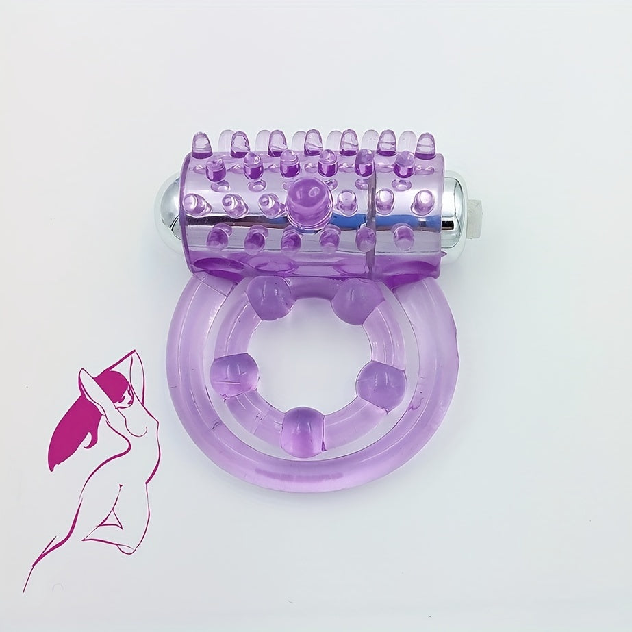 Portable Silicone Delay Ring With Dual Vibrating Circles - Enhance Stamina And Pleasure For Men And Couples - buysextoyth