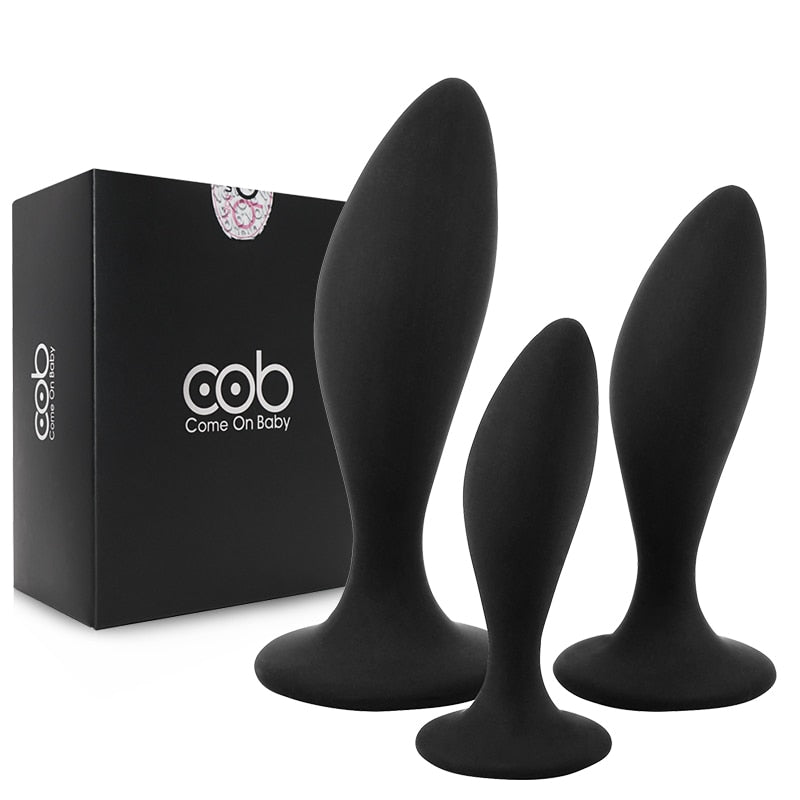3pcs Anal Plugs Buttplug Training Set Silicone Suction Anus Sex Toys for Women Men Male Prostate Massager Butt Plug Gay Bdsm Toy - buysextoyth