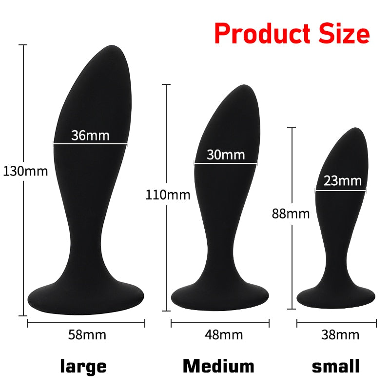 3pcs Anal Plugs Buttplug Training Set Silicone Suction Anus Sex Toys for Women Men Male Prostate Massager Butt Plug Gay Bdsm Toy - buysextoyth
